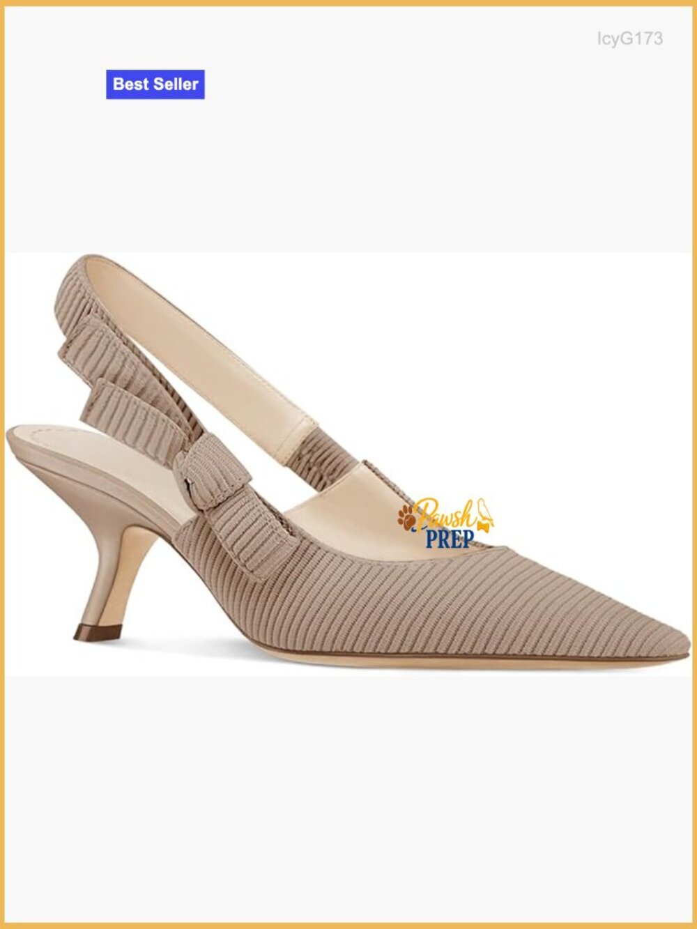 Womens Slingback Kitten Heels Closed Toe Bowknot Knitted Slip On Work Pumps